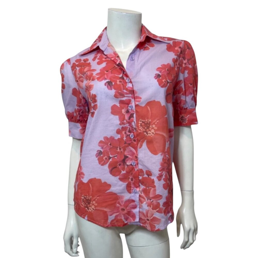 NWT A Shirt Thing Eolia Floral Top in Lavender Size XS